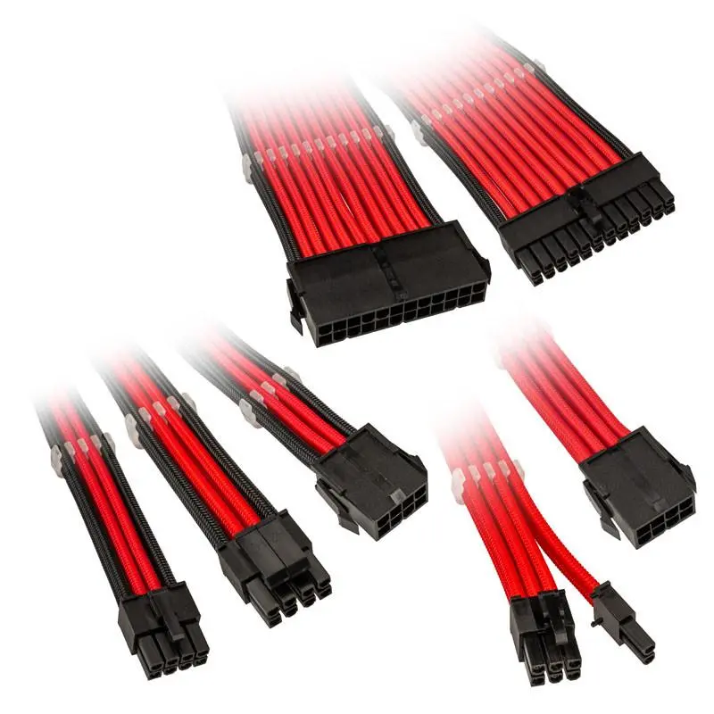 Комплект оплетени кабели Kolink Core, Red - image 1