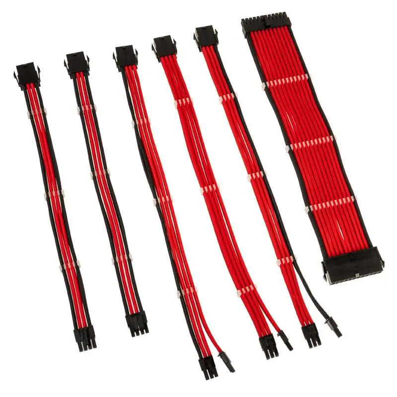 Комплект оплетени кабели Kolink Core, Red - image 2