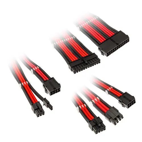Комплект оплетени кабели Kolink Core, Black/Red - image 1