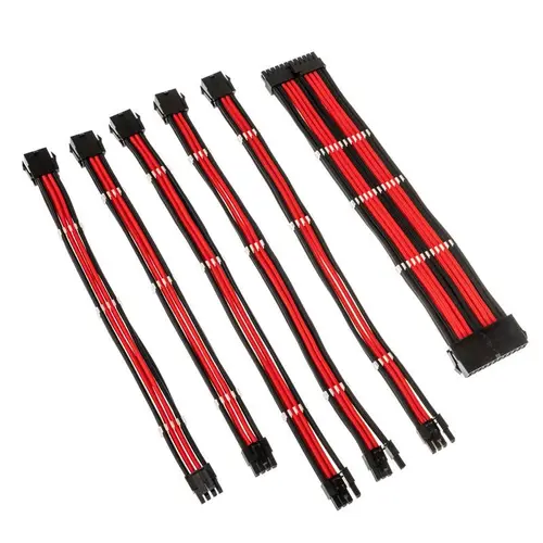 Комплект оплетени кабели Kolink Core, Black/Red - image 2