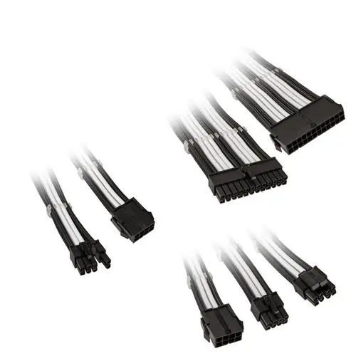 Комплект оплетени кабели Kolink Core, Black/White - image 1