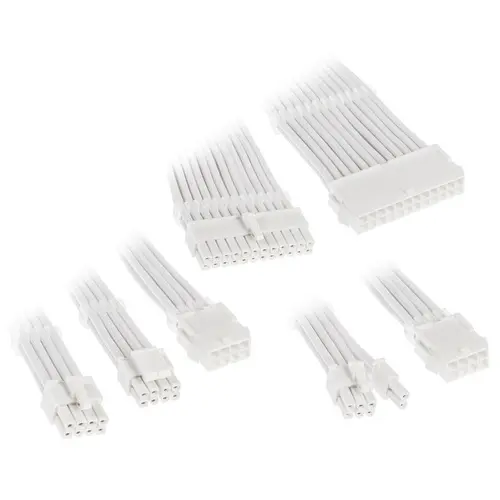 Комплект оплетени кабели Kolink Core, White - image 1
