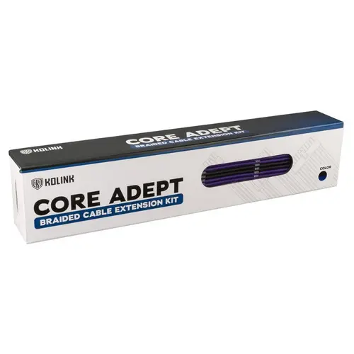 Комплект оплетени кабели Kolink Core, Jet Black/Titan Purple