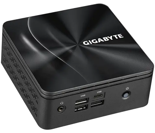 Настолен компютър Gigabyte Brix BRR5H-4500, AMD Ryzen 5 4500U, 2 x SO-DIMM DDR4, M.2 SSD/HDD, USB Type-C™, WiFi 6 +BT, black