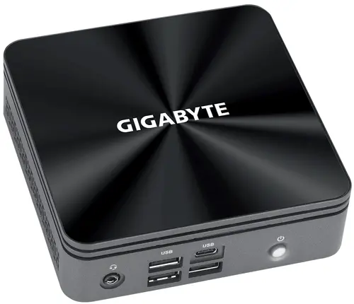 Настолен компютър Gigabyte Brix BRi5H-10210, Intel® Core™ i5-10210U, 2 x SO-DIMM DDR4, SSD NVMe, USB Type-C™, WF+BT, black