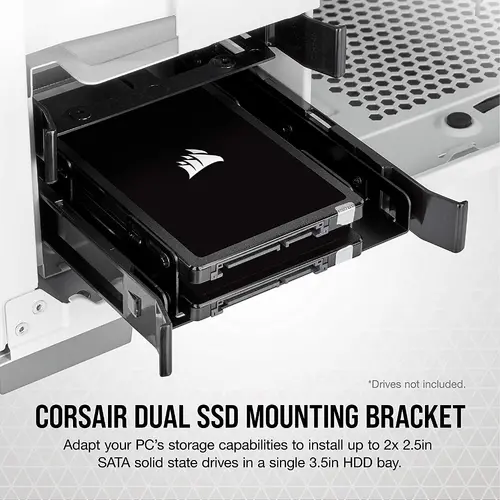 Скоби за монтиране Corsair HDD/SSD Mounting Kit - Dual 2.5" to 3.5", Black - image 1