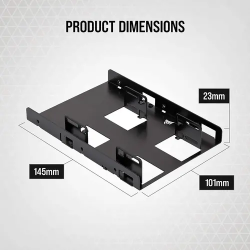 Скоби за монтиране Corsair HDD/SSD Mounting Kit - Dual 2.5" to 3.5", Black - image 4