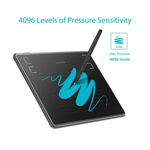 Графичен таблет HUION Inspiroy H430P, USB, Черен - image 1