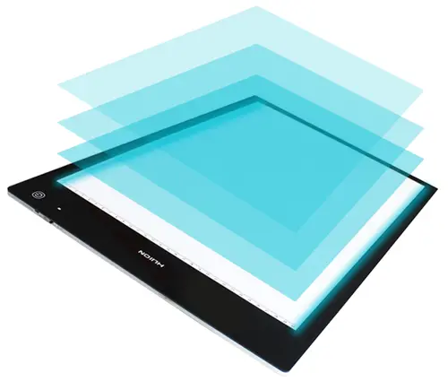 LED φωτεινή επιφάνεια σχεδίασης HUION LED light pad L4S, USB, μαύρο - 6