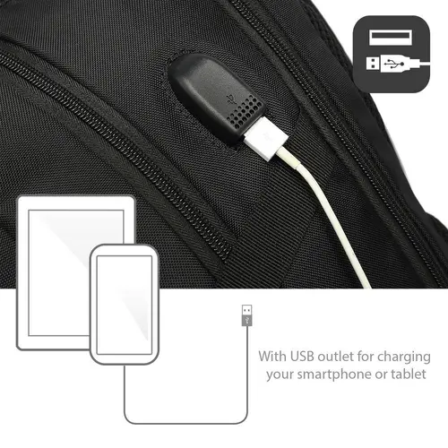 Раница за лаптоп ACT AC8530, до 15.6", USB изход, Черна - image 3