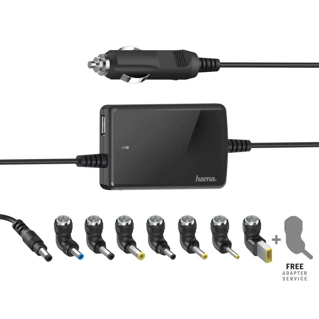 Universal φορτιστής για laptop HAMA, για αυτοκίνητο, είσοδος 12-15 V, έξοδος 15-19 V/70W, 200008