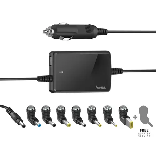 Încărcător universal pentru laptop HAMA, auto, intrare 12-15 V, ieșire 15-19 V/70W, 200008 - 1