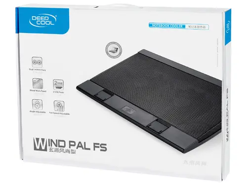 Ψύκτρα laptop DeepCool WIND PAL FS, 17", 2x140 mm, 1200 RPM, Μαύρο - 12