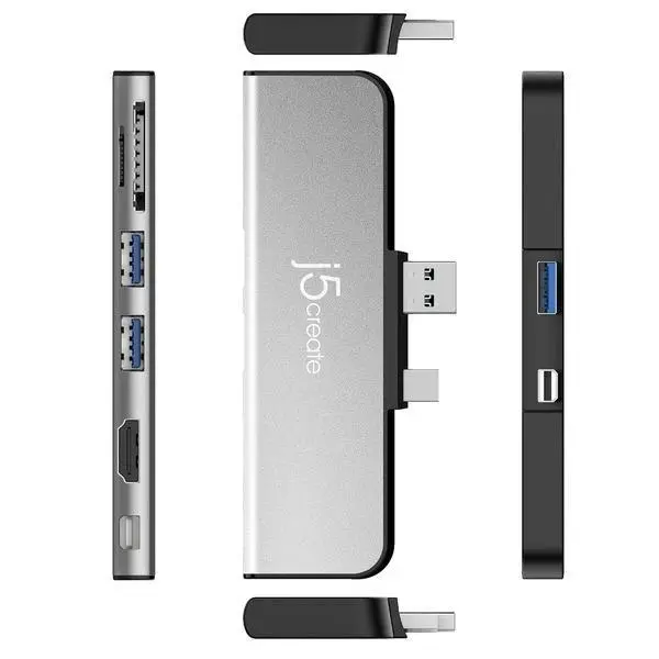 Docking station j5create JDD320B, για MS Surface Pro 4/5/6, USB-A Mini DP, μαύρο - image 1