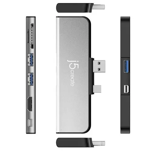 Docking station j5create JDD320B, για MS Surface Pro 4/5/6, USB-A Mini DP, μαύρο - 2