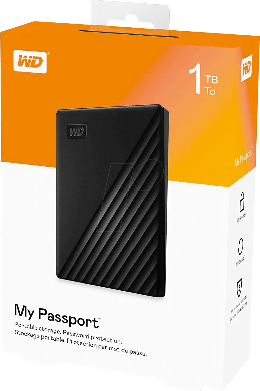 Твърд диск, Western Digital My Passport 1TB Black ( 2.5", USB 3.0 ) - image 3