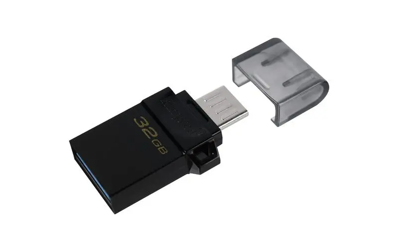 USB памет KINGSTON DataTraveler MicroDuo3 G2 128GB, USB 3.2, Черен - image 1