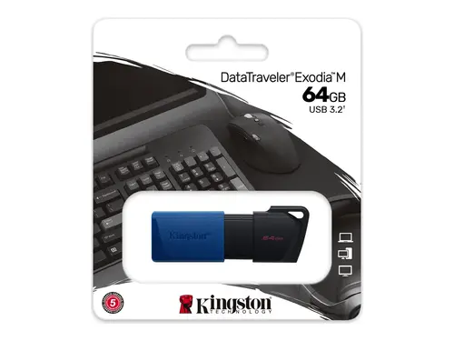 Memorie USB KINGSTON DataTraveler Exodia M, 64GB, USB 3.2 Gen 1, Neagră Memorie USB KINGSTON DataTraveler Exodia M, 64GB, USB 3.2 Gen 1, Neagră