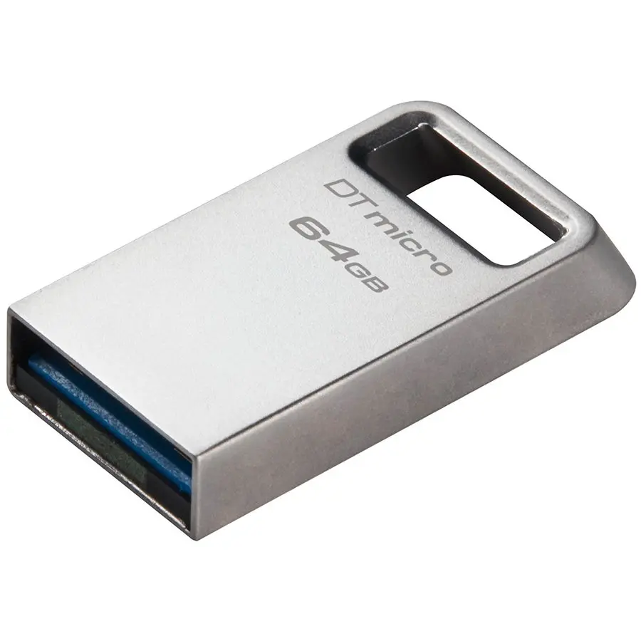 USB памет KINGSTON DataTraveler Micro, 64GB,USB-A 3.2 Gen 1, Сребрист - image 1