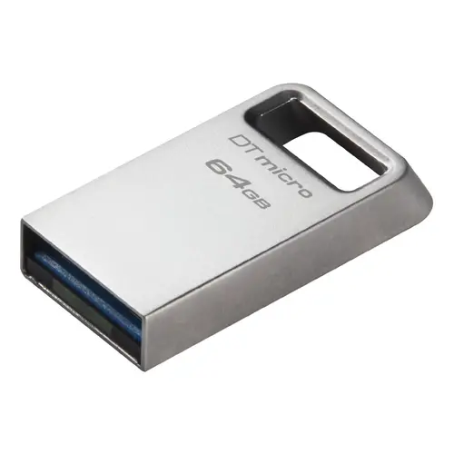 USB памет KINGSTON DataTraveler Micro, 64GB,USB-A 3.2 Gen 1, Сребрист - image 1
