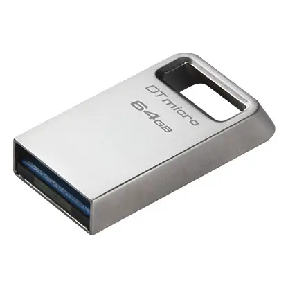 USB памет KINGSTON DataTraveler Micro, 64GB,USB-A 3.2 Gen 1, Сребрист - image 2