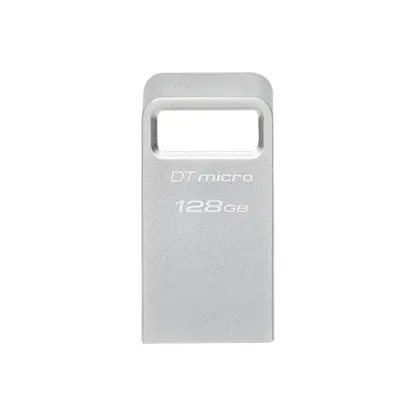 Memorie USB KINGSTON DataTraveler Micro, 128GB, USB-A 3.2 Gen 1, Argintiu - image 1