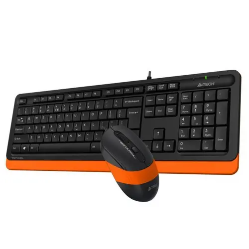 Set tastatură și mouse A4TECH Fstyler F1010, Portocaliu - 1