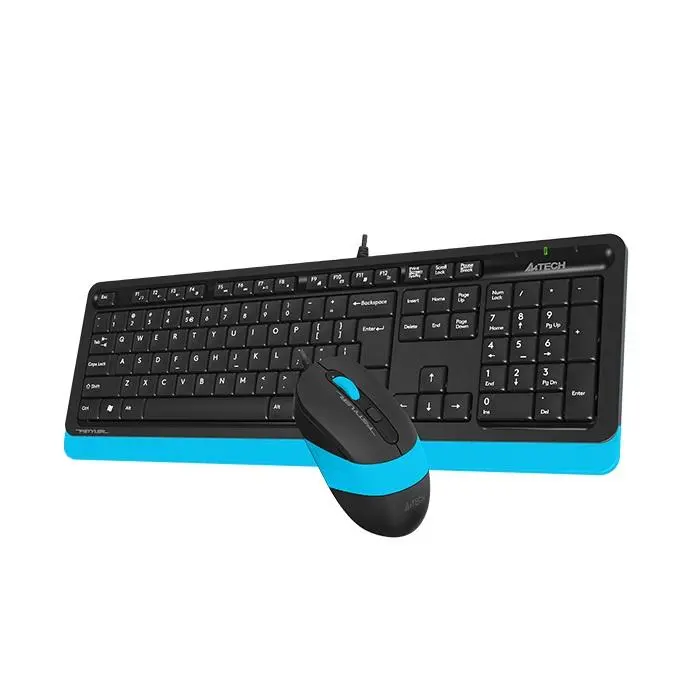 Set tastatură și mouse A4TECH Fstyler F1010, Negru/Albastru