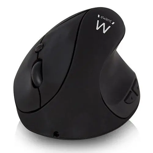 Оптична мишка Ewent EW3150, Безжична, Вертикална, 1600 dpi, USB, Черна