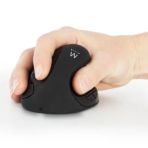 Оптична мишка Ewent EW3150, Безжична, Вертикална, 1600 dpi, USB, Черна - image 3
