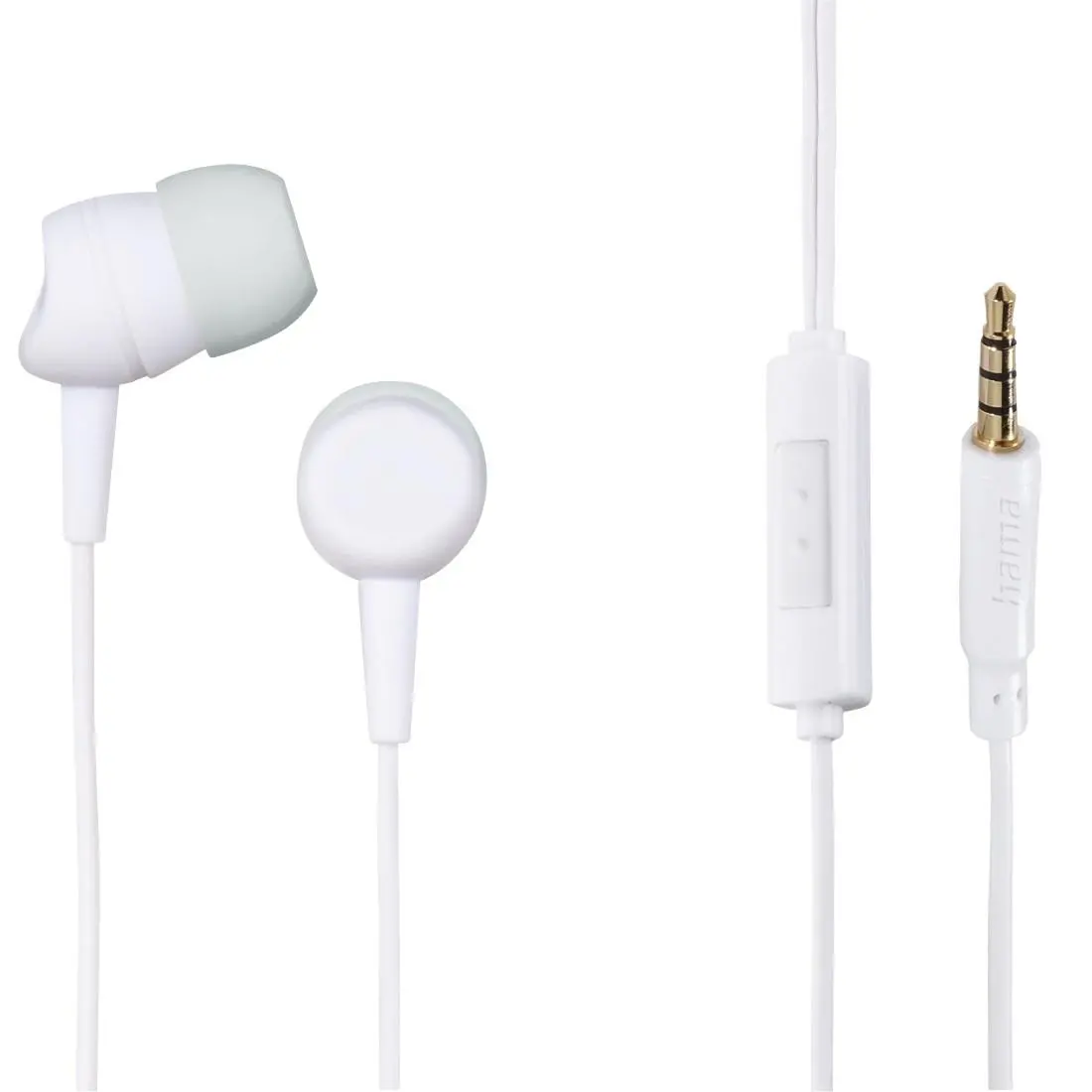 Слушалки с микрофон HAMA Kooky, 3.5 mm, In-Ear, Siri, Google Assistant, Бял - image 1