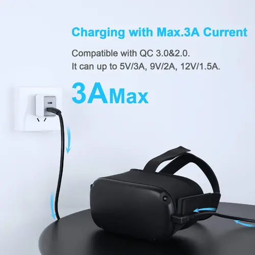 Кабел Fasgear USB-C - USB-A, USB 3.0, 5m за Oculus Quest - image 2