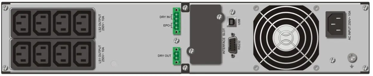 UPS POWERWALKER VFI 1000RT HID LCD, 1000VA, On-Line - image 3
