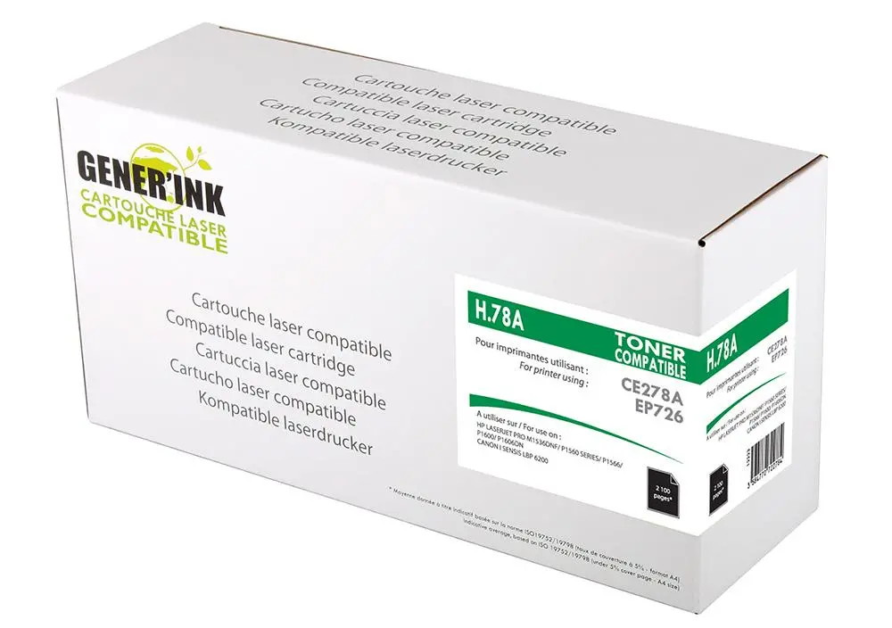Cartuș toner GENERINK CE278A, P1566/P1560/P1600/P1606/M1536/M1530, HP, negru