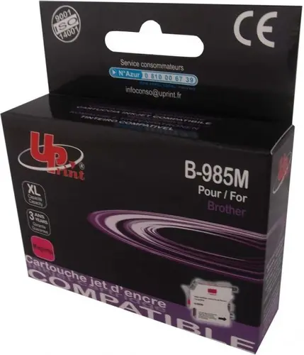 Cartuș de cerneală UPRINT LC985, BROTHER, Magenta - 1