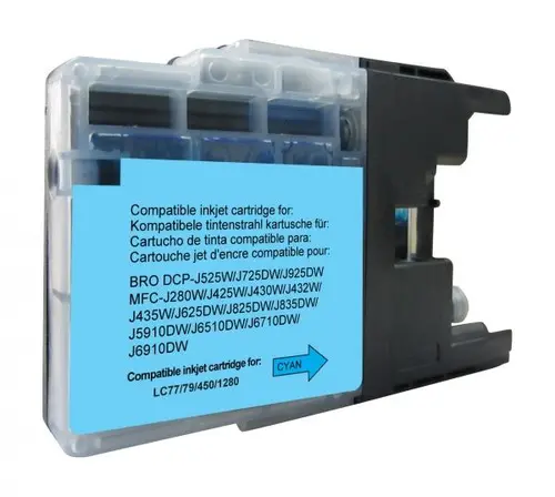 Мастилница GENERINK LC1280XL/1240 /1220, BROTHER, Cyan - image 1
