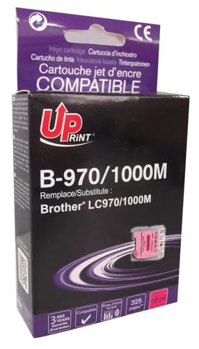 Δοχείο μελανιού UPRINT LC970, LC10000 BROTHER, Ματζέντα - 1