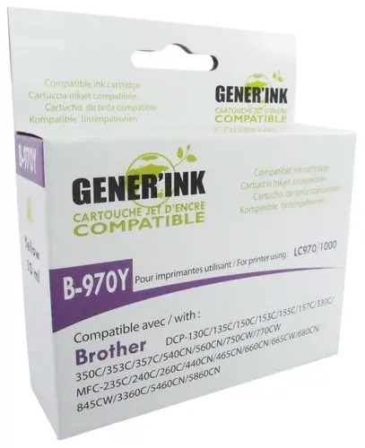 Cartuș de cerneală UPRINT LC970/1000 BROTHER, Galben - 1