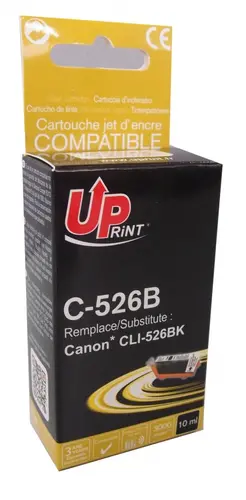 Κασέτα μελανιού UPRINT CLI526 CANON, Με τσιπ, Μαύρη - 1