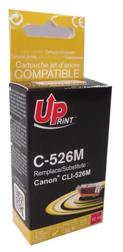 Мастилница UPRINT CLI526 CANON, С чип, Magenta