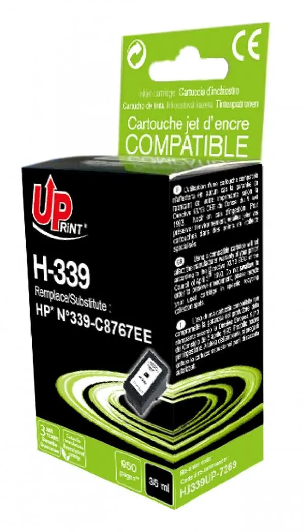 Κασέτα μελανιού UPRINT C8767 HP, Μαύρη