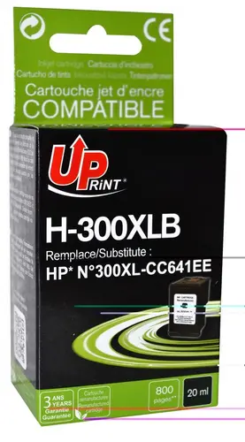 Κασέτα μελανιού UPRINT CC641EE HP, Μαύρη - 1