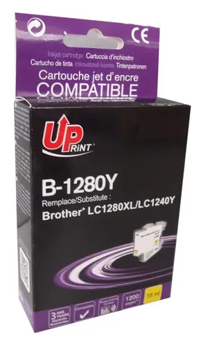 Cartuș de cerneală UPRINT LC1280XL/1240 BROTHER, Galben - 1