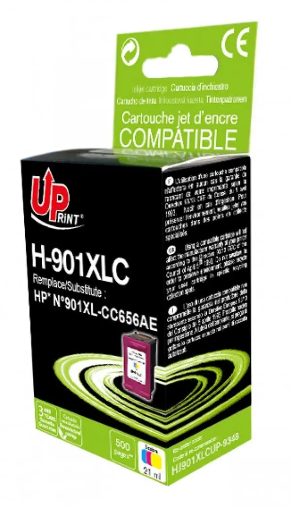 Cartuș de cerneală UPRINT CC656A HP, Cian/Magenta/Galben