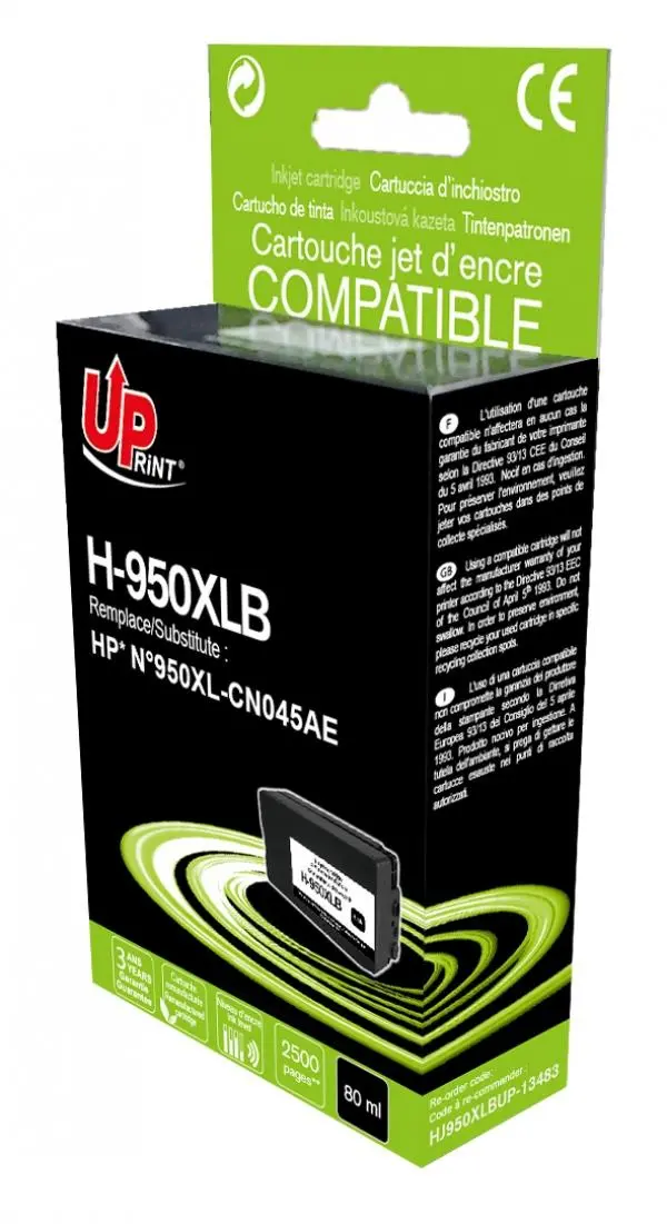 Cartuș de cerneală, UPRINT, Negru – compatibil cu HP CN045AE