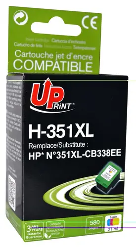 Cartuș de cerneală UPRINT CB338EE HP, Cian/Magenta/Galben, N 351 XL - 1