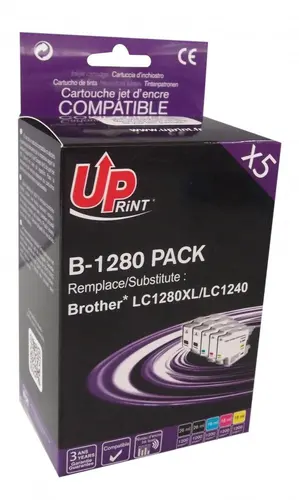 Cartuș de cerneală UPRINT LC1280XL / LC1240, BROTHER, (BK+C+M+Y) - 1