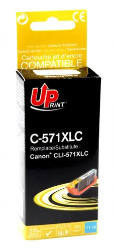 Δοχείο μελάνης UPRINT CLI 571XL-C CANON, Κυανό - 1