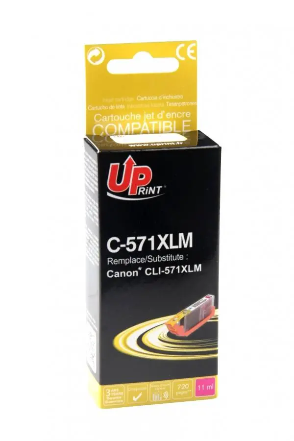 Δοχείο μελάνης UPRINT CLI 571XL-M CANON, Ματζέντα