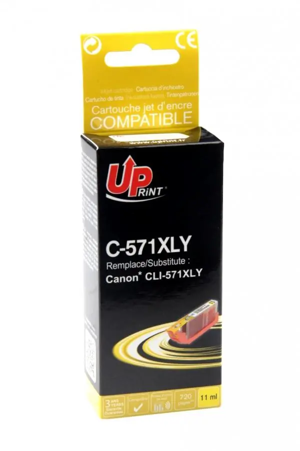 Δοχείο μελάνης UPRINT CLI 571XL-M CANON, Κίτρινο